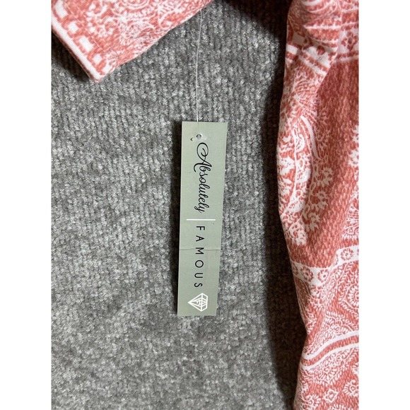 Absolutely Famous Dolman Cutout Sleeve Paisley V-Neck Top Women Size 3X Stretch - Picture 5 of 15